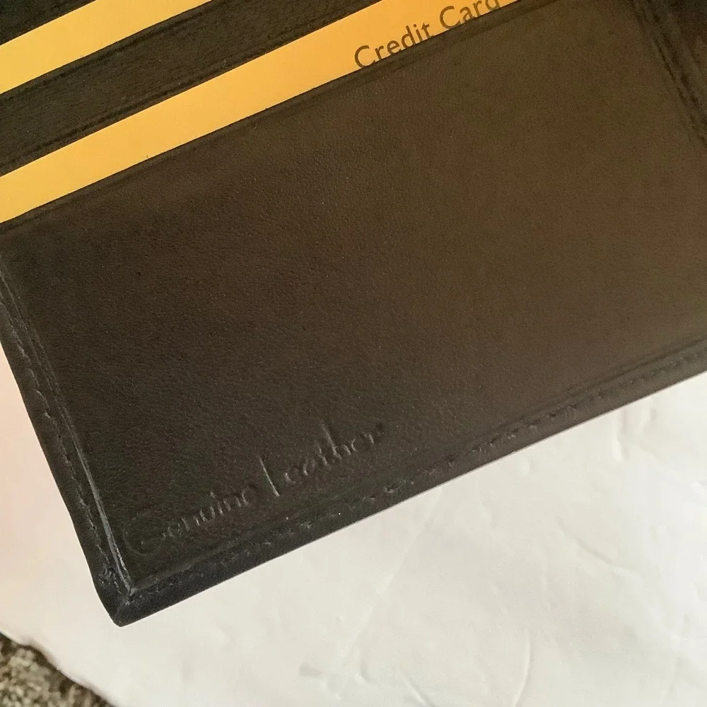 River Ridge Mens Genuine Leather Bifold Wallet Black ID Window NEW 4.5